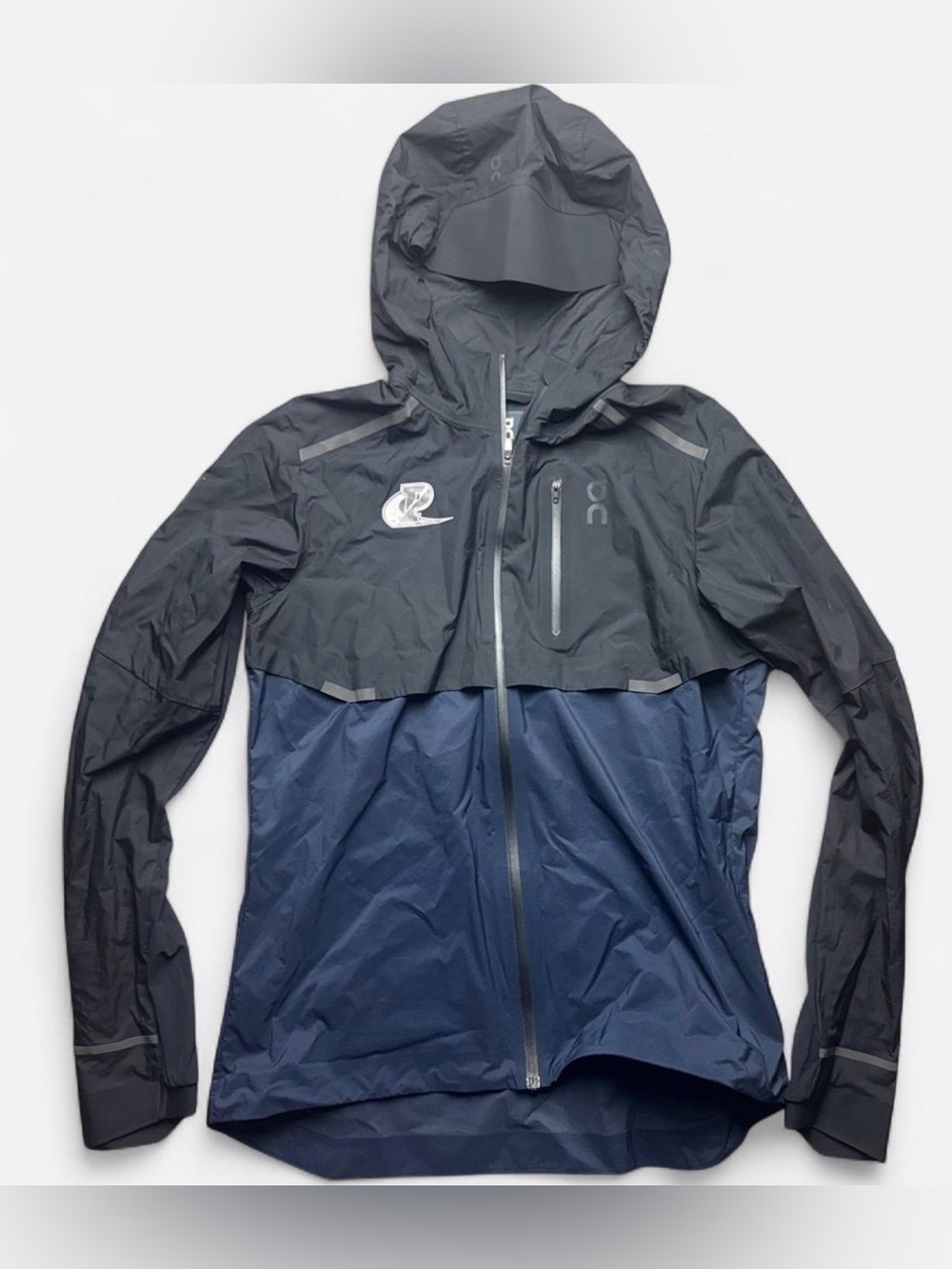 On Cloud Running Womens Weather Jacket M Blue/Black Penn Relay Rain SHIPSFAST